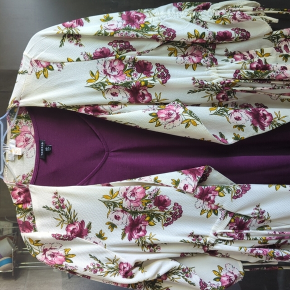 Charming Charlie Floral Blazer Kimono - Picture 3 of 10